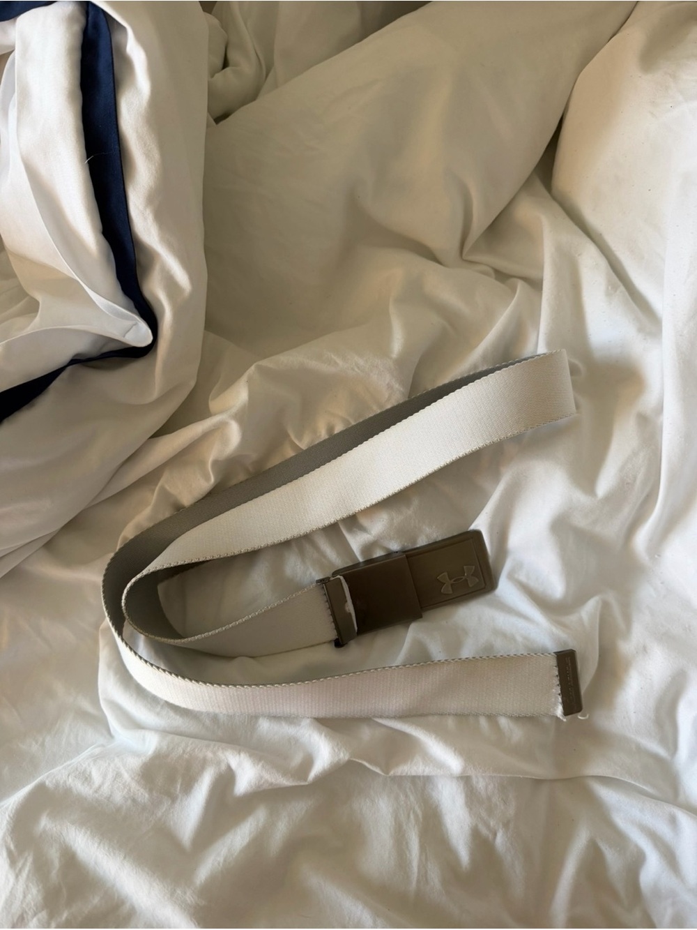 Under Armour Reversible White & Gray Web Belt
